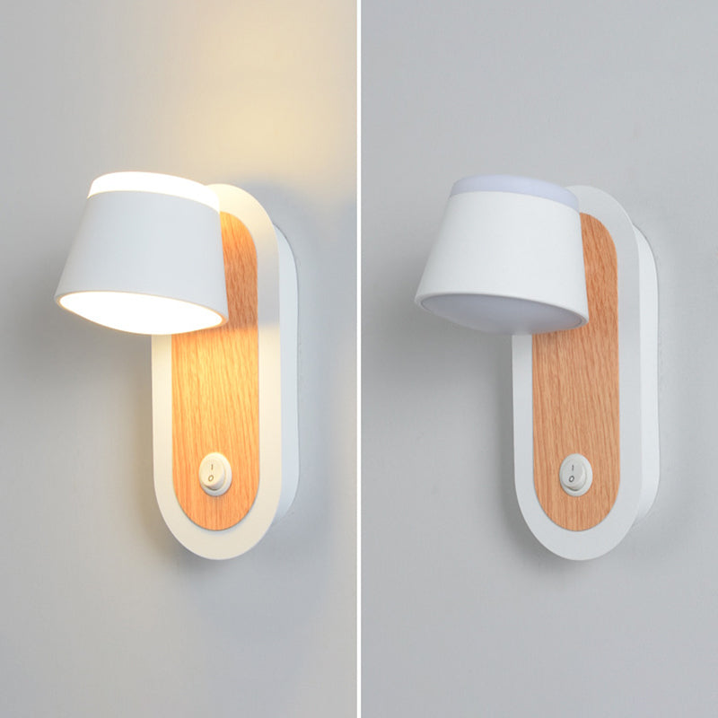 Geometric Shape Metal Reading Wall Lighting Modern Style 1-Light Wall Mount Lighting