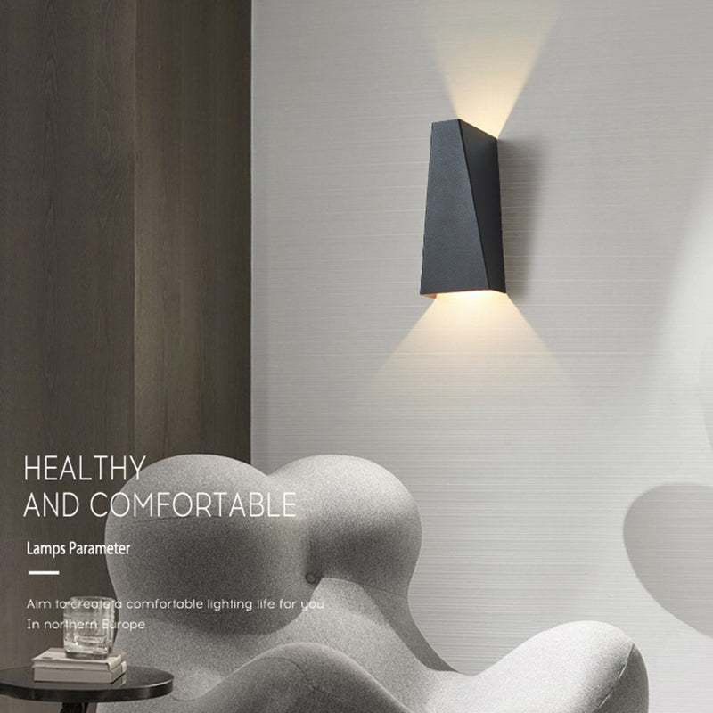 Éclairage mural en métal de forme géométrique moderne 2 lumières Éclairage mural