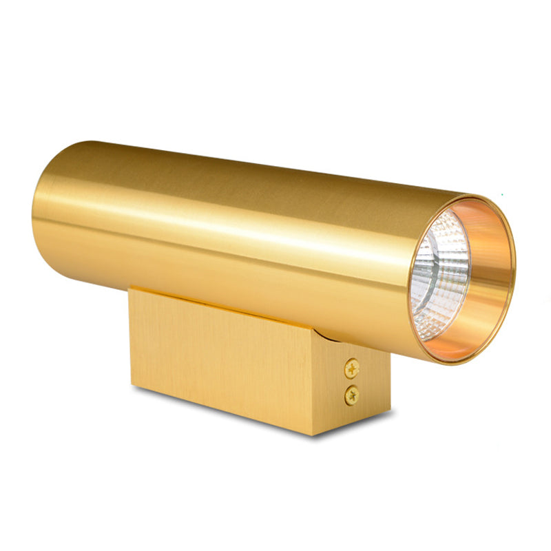 Modern Style Cylinder Wall Light Sconces Metal 2 Lights Wall Washer Sconce
