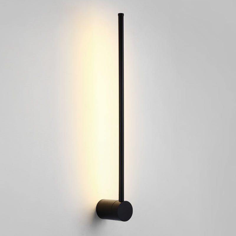 Lineare Form Metall Wandleuchter moderner Stil Einmals Wandmontage Licht in Schwarz