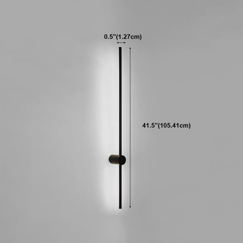 Lineare Form Metall Wandleuchter moderner Stil Einmals Wandmontage Licht in Schwarz