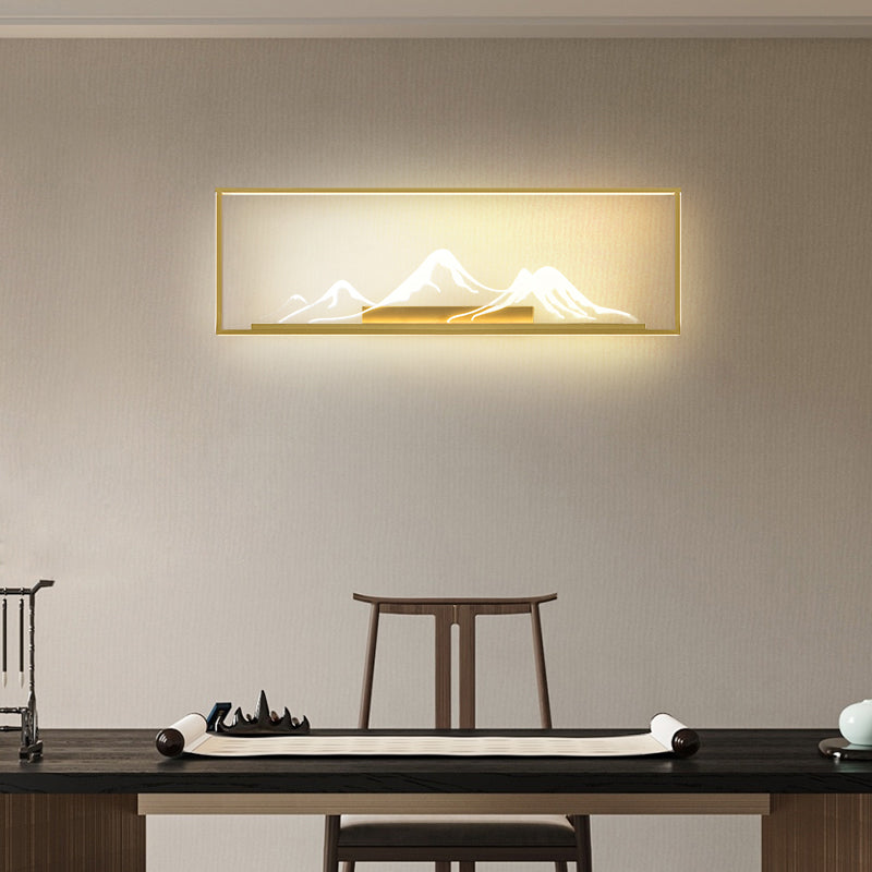 Metal quadrato a forma di parete sconce moderna stile 2 luci a parete luce montata