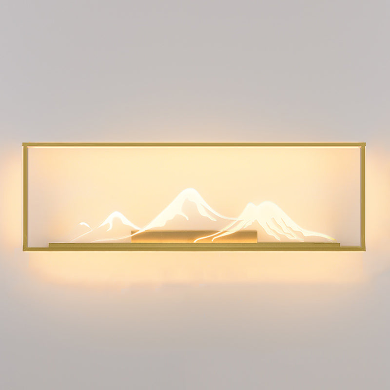 Metal quadrato a forma di parete sconce moderna stile 2 luci a parete luce montata