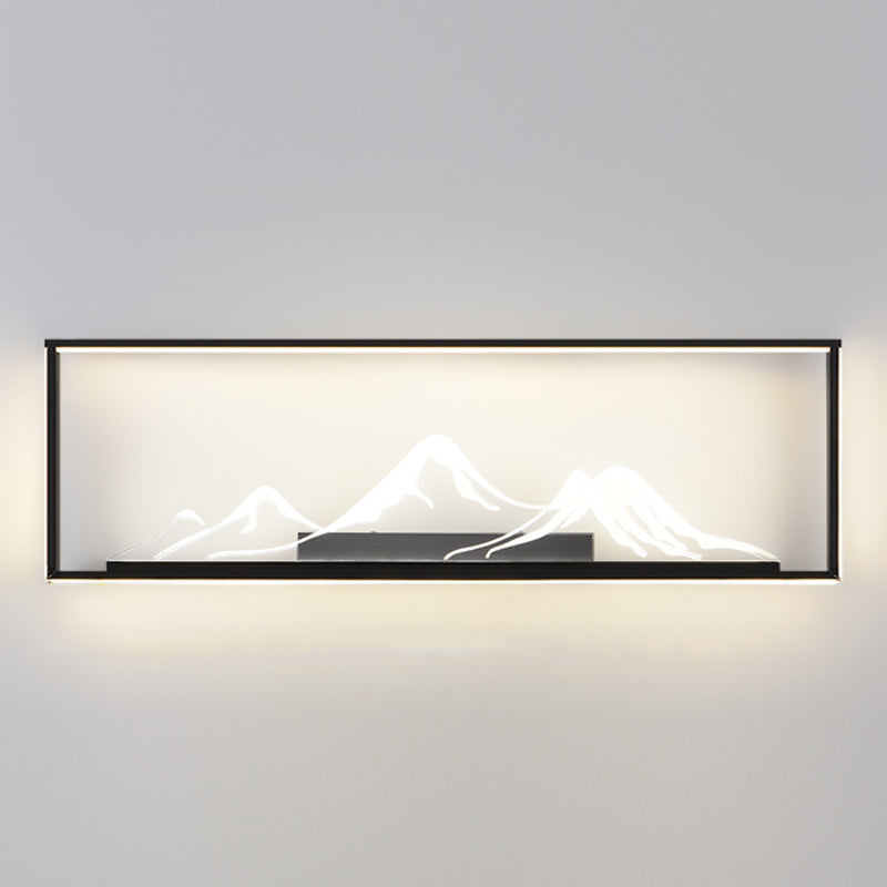 Metal quadrato a forma di parete sconce moderna stile 2 luci a parete luce montata