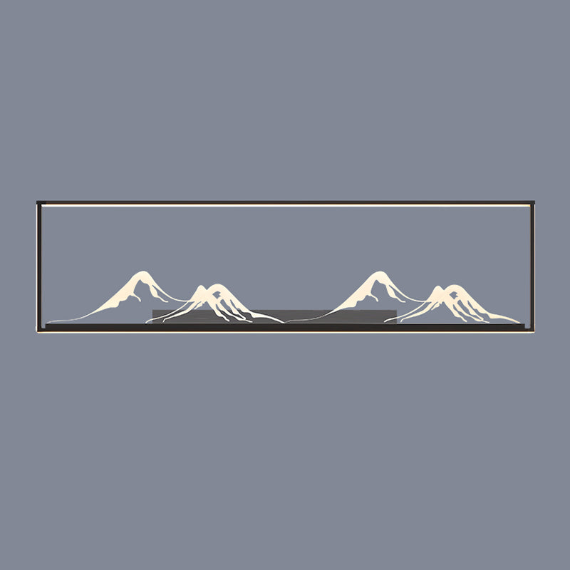 Metal quadrato a forma di parete sconce moderna stile 2 luci a parete luce montata