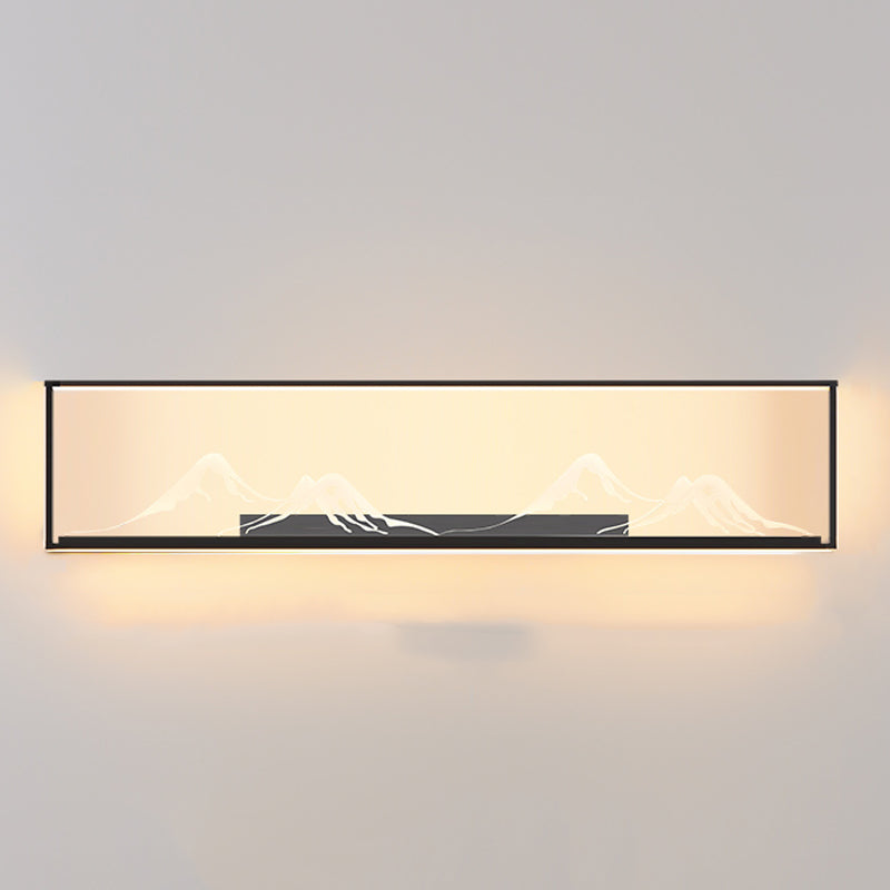 Metal quadrato a forma di parete sconce moderna stile 2 luci a parete luce montata