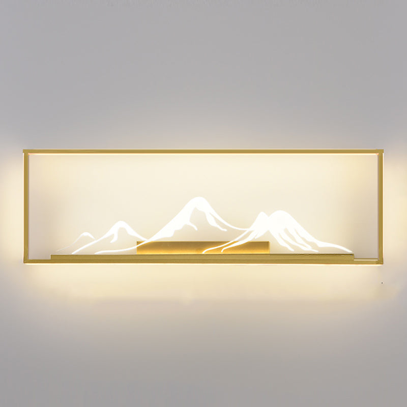 Metal quadrato a forma di parete sconce moderna stile 2 luci a parete luce montata