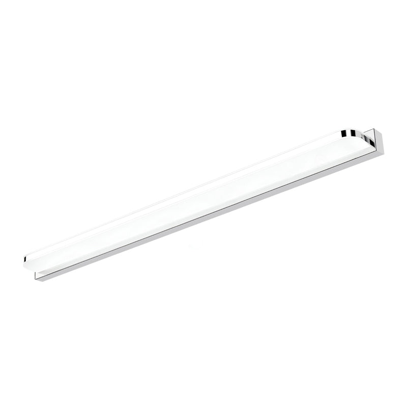 Linear Shape Metal Wall Sconce Modern Style 1 Light Mirror Wall Mounted Light