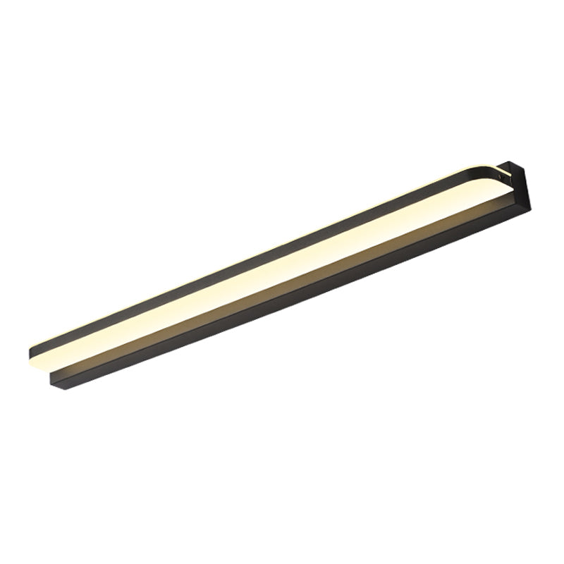 Linear Shape Metal Wall Sconce Modern Style 1 Light Mirror Wall Mounted Light