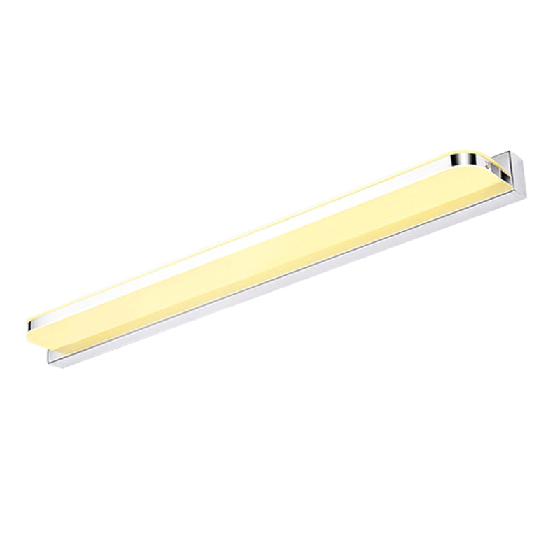 Linear Shape Metal Wall Sconce Modern Style 1 Light Mirror Wall Mounted Light