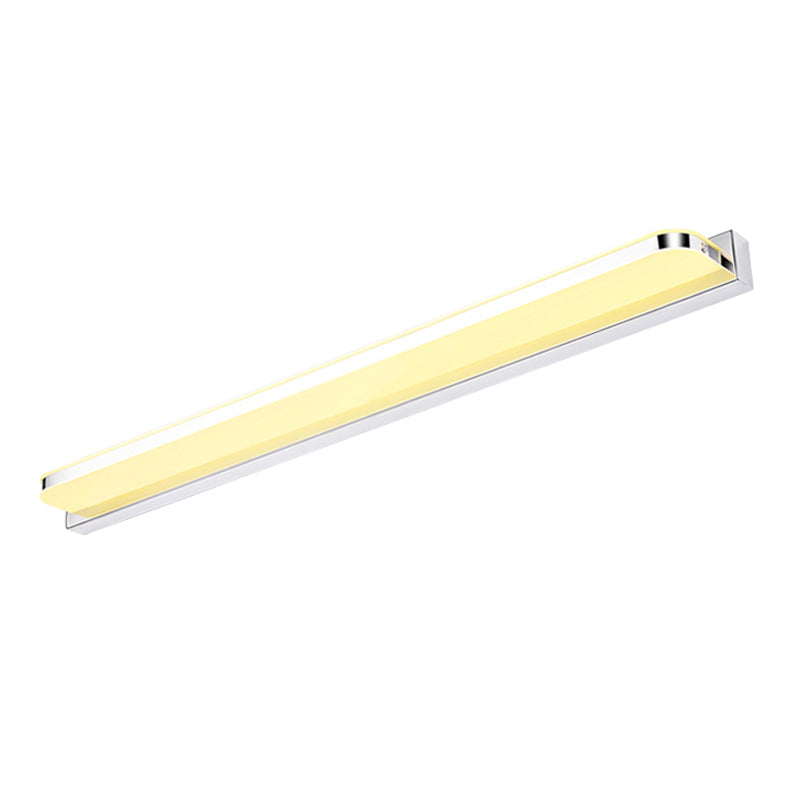 Linear Shape Metal Wall Sconce Modern Style 1 Light Mirror Wall Mounted Light