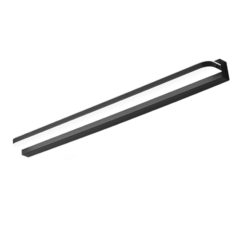 Linear Shape Metal Wall Sconce Modern Style 1 Light Mirror Wall Mounted Light