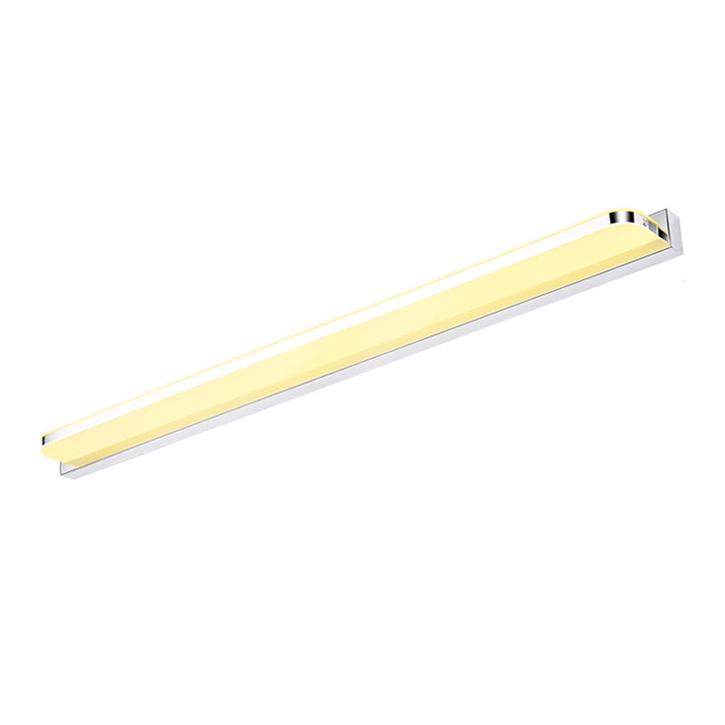 Linear Shape Metal Wall Sconce Modern Style 1 Light Mirror Wall Mounted Light