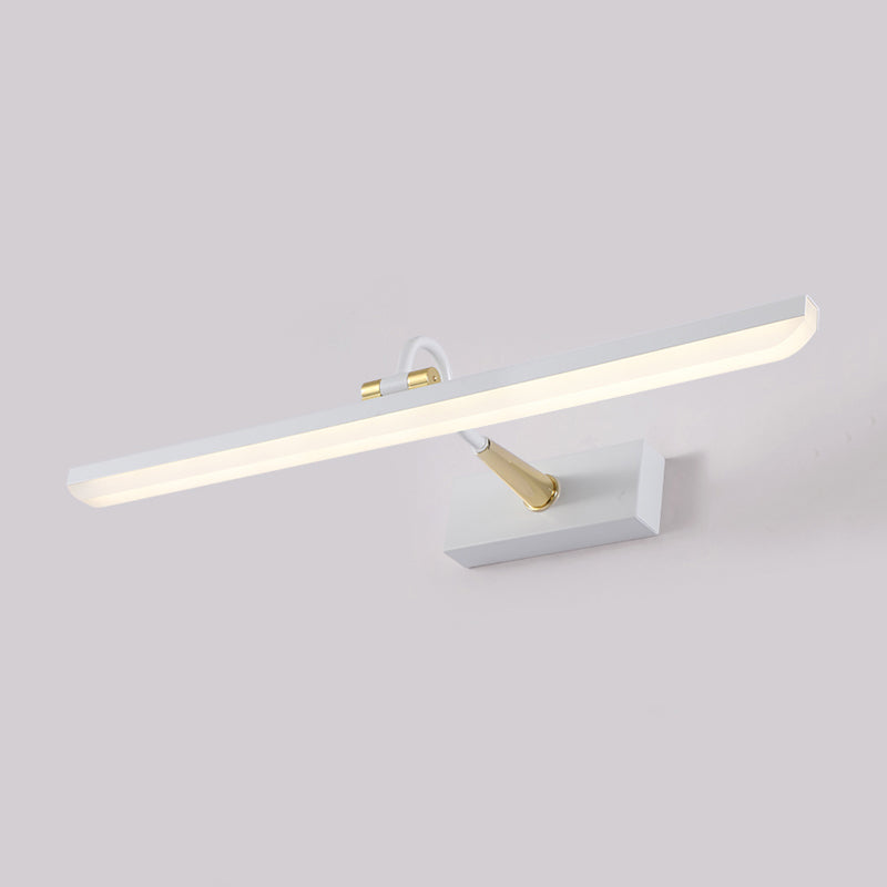 Linear Shape Metal Wall Sconce Modern Style 1 Light Mirror Wall Mounted Light