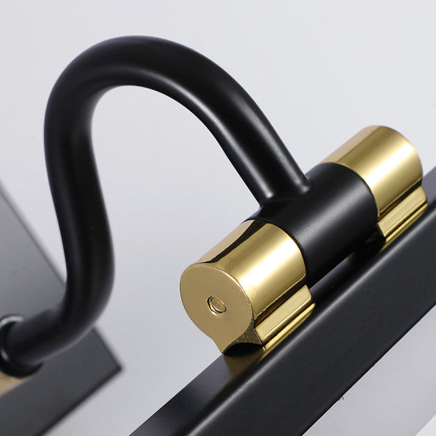 Linear Shape Metal Wall Sconce Modern Style 1 Light Mirror Wall Mounted Light