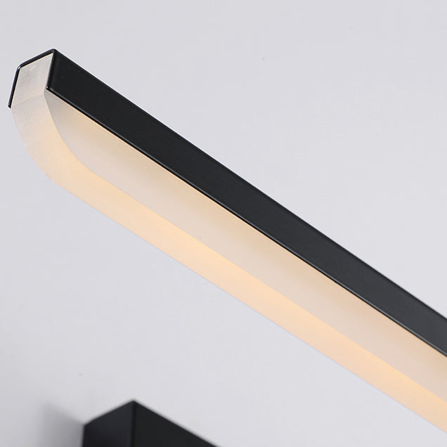 Linear Shape Metal Wall Sconce Modern Style 1 Light Mirror Wall Mounted Light