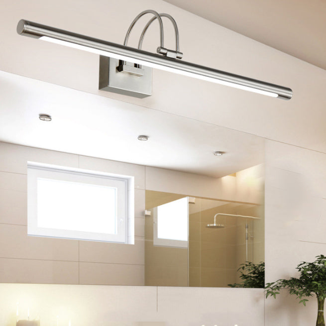 Metal lineare a forma di parete sconce moderno stile singolo specchio a parete luce montata