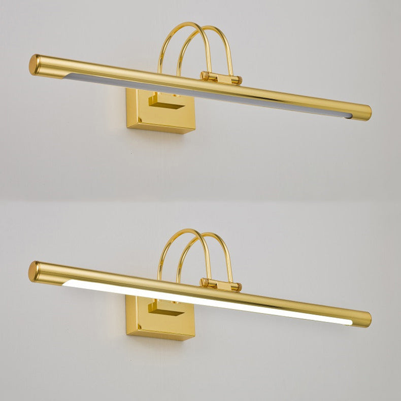 Metal lineare a forma di parete sconce moderno stile singolo specchio a parete luce montata