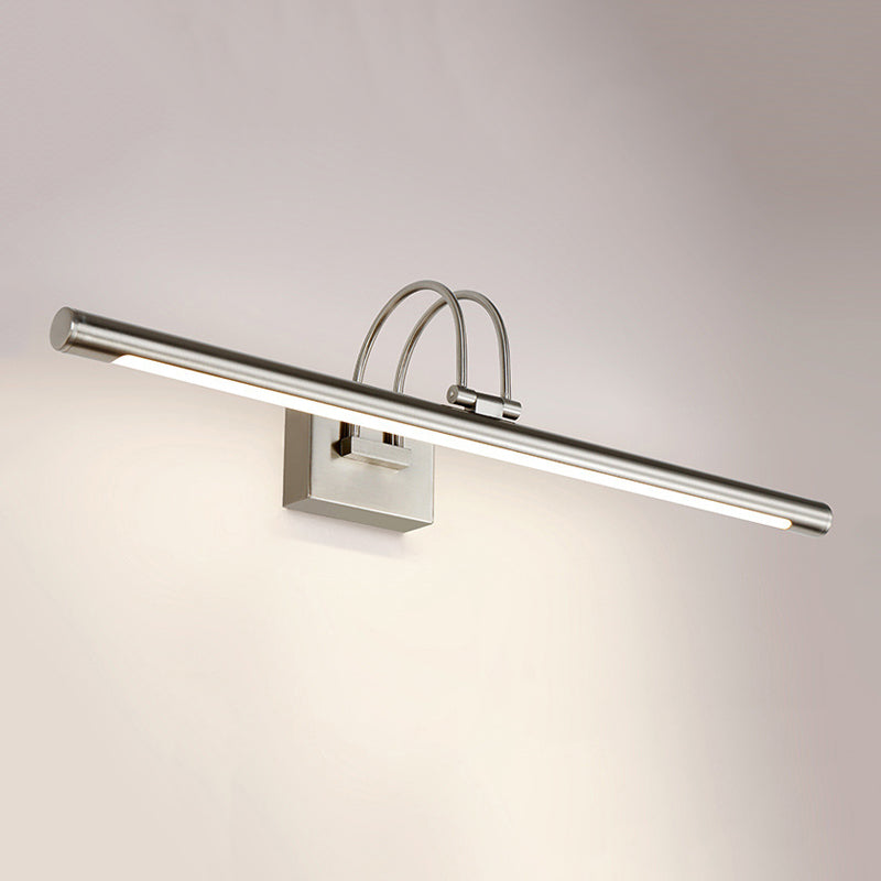 Metal lineare a forma di parete sconce moderno stile singolo specchio a parete luce montata