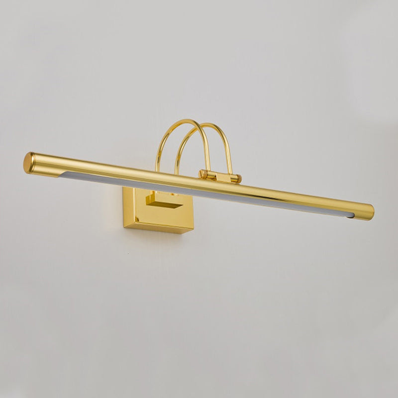 Metal lineare a forma di parete sconce moderno stile singolo specchio a parete luce montata