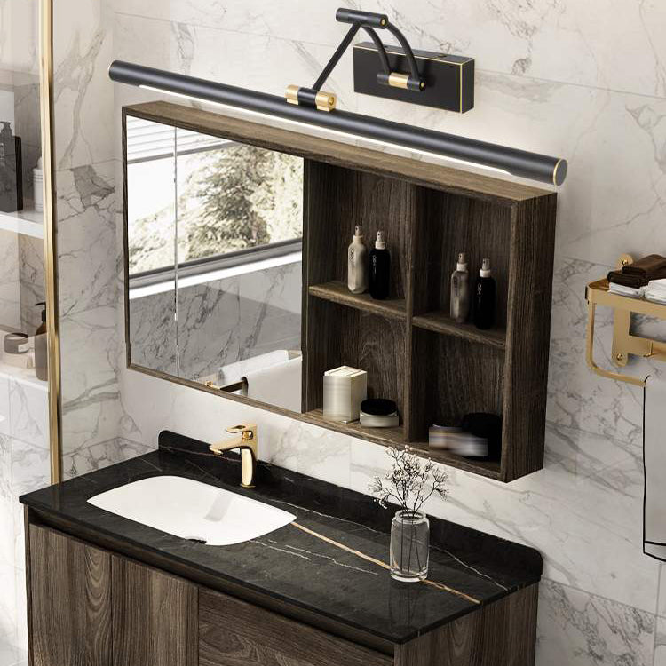 Metal Linear Shape Wall Sconce Modern Style 1 Light Mirror Wall Mount Light