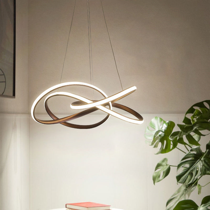 Aluminum Pendant Light Linear Modern LED Ceiling Light for Dining Room