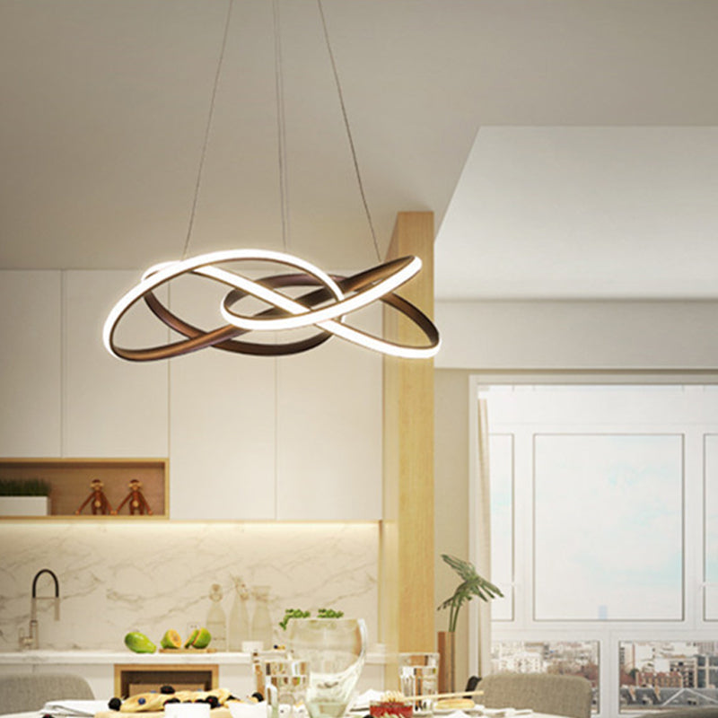 Aluminum Pendant Light Linear Modern LED Ceiling Light for Dining Room