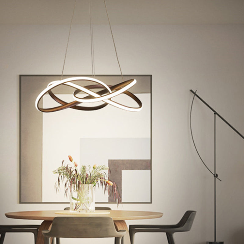 Aluminum Pendant Light Linear Modern LED Ceiling Light for Dining Room