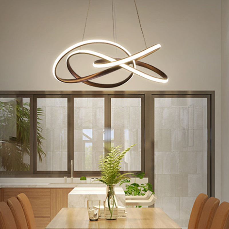 Aluminum Pendant Light Linear Modern LED Ceiling Light for Dining Room