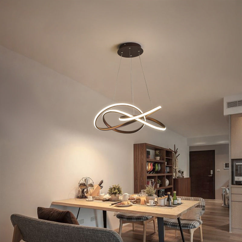 Aluminum Pendant Light Linear Modern LED Ceiling Light for Dining Room