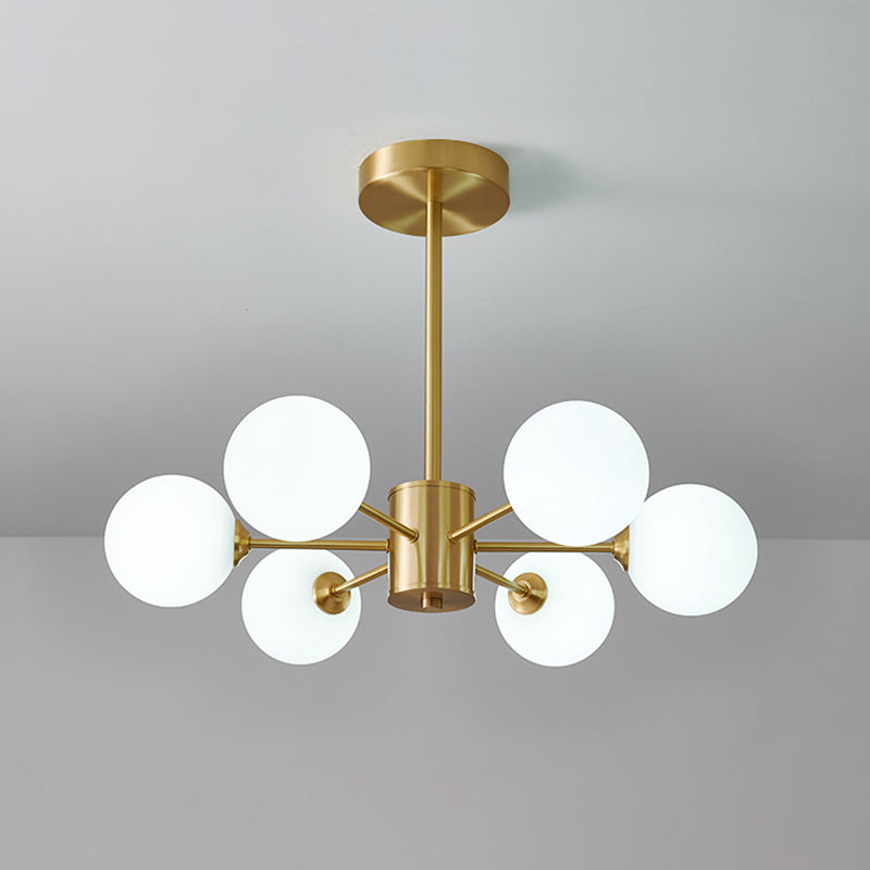 Sala da pranzo Apparecchi di illuminazione a sospensione Nordic Luce a soffitto in vetro bianco globale