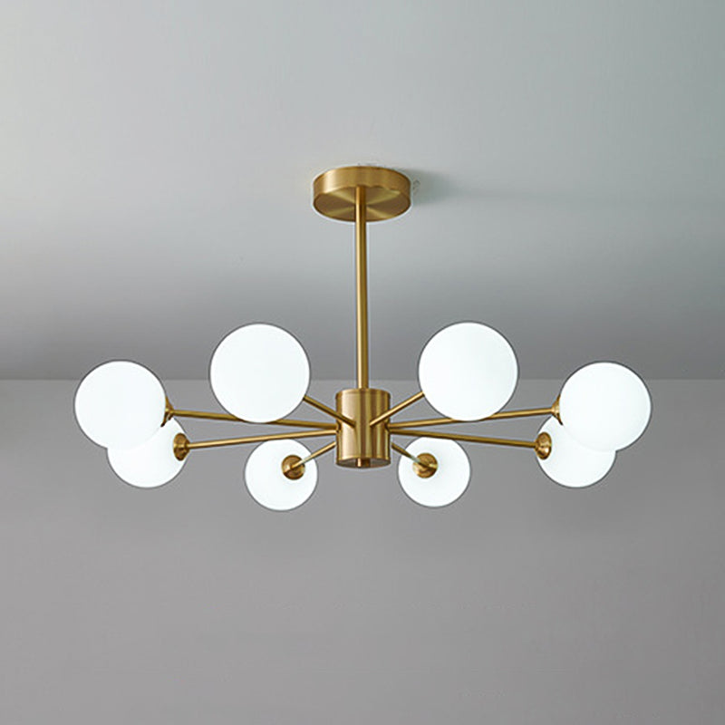 Sala da pranzo Apparecchi di illuminazione a sospensione Nordic Luce a soffitto in vetro bianco globale
