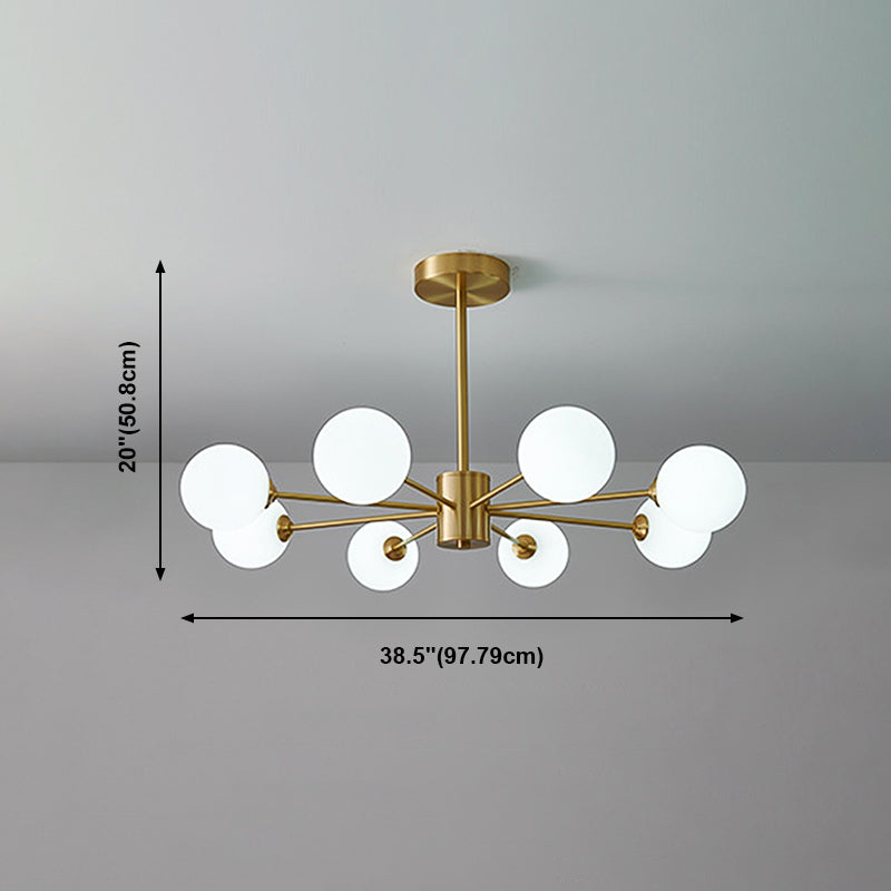 Sala da pranzo Apparecchi di illuminazione a sospensione Nordic Luce a soffitto in vetro bianco globale