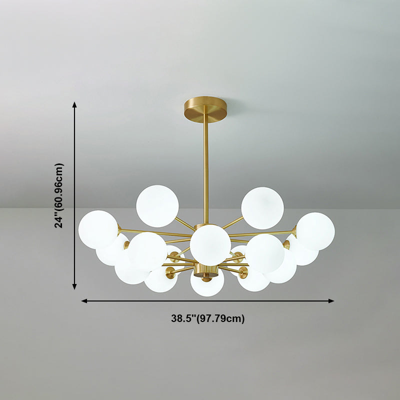Sala da pranzo Apparecchi di illuminazione a sospensione Nordic Luce a soffitto in vetro bianco globale