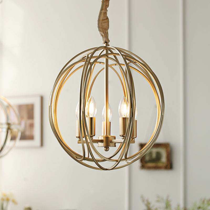 Traditional Hanging Chandelier Lamp Global Iron Suspension Chandelier Pendant Light