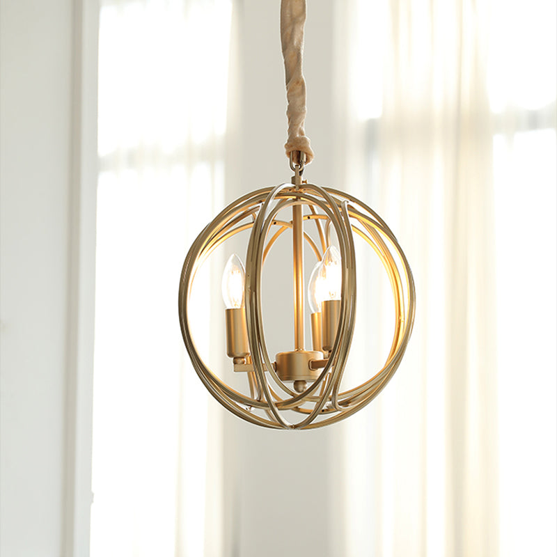 Lampe à lustre suspendue traditionnelle Global Iron Suspension Prendante Pendante