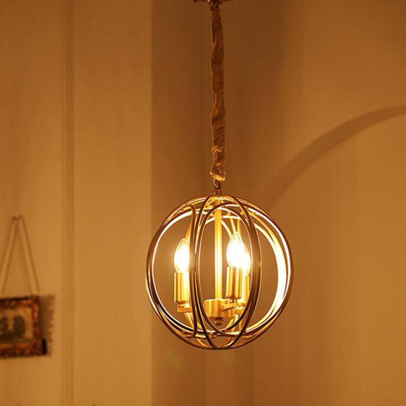 Lampe à lustre suspendue traditionnelle Global Iron Suspension Prendante Pendante