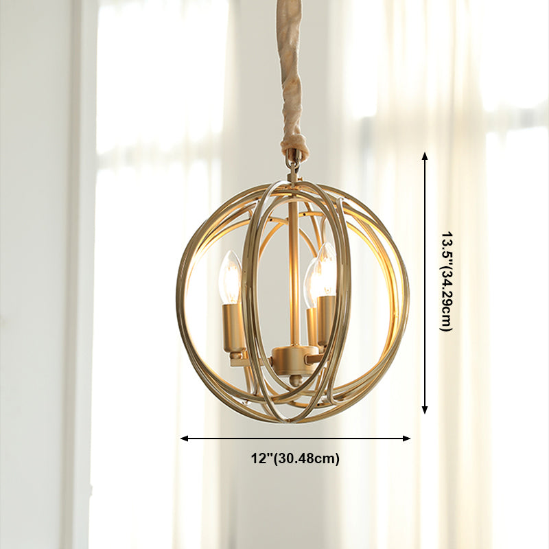 Lampe à lustre suspendue traditionnelle Global Iron Suspension Prendante Pendante