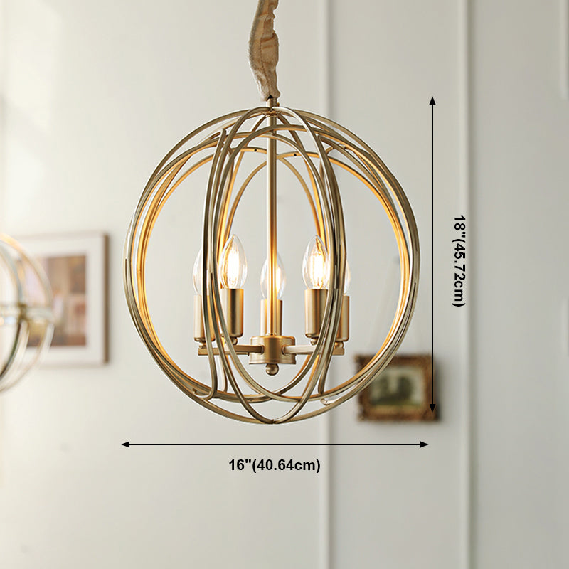 Lampe à lustre suspendue traditionnelle Global Iron Suspension Prendante Pendante