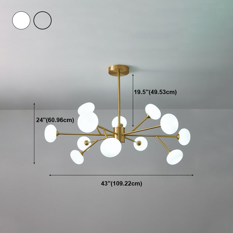 Lampadario in rame in rame a sospeso contemporaneo