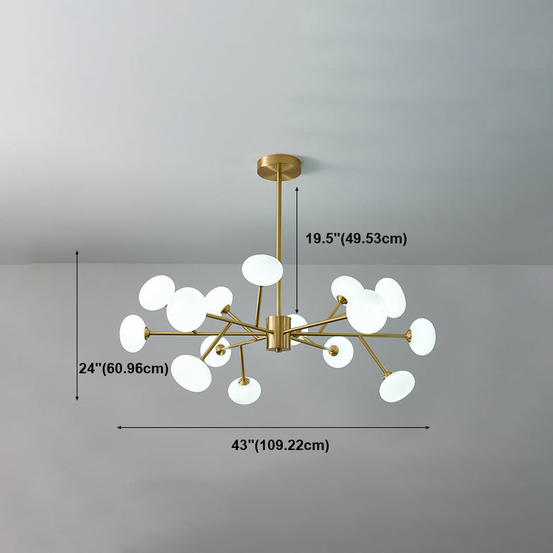 Lampadario in rame in rame a sospeso contemporaneo