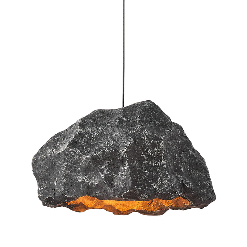 1-Light Rock Suspended Lighting Fixture Modern Pendant Light Kit for Dining Room