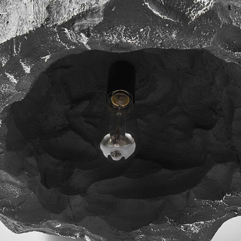 1-Light Rock Suspended Lighting Fixture Modern Pendant Light Kit for Dining Room