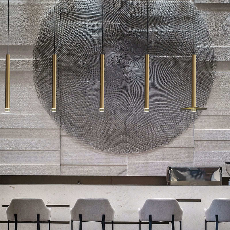 Metal Linear Hanging Lights Modern Style 1 Light Hanging Mount Fixture pour le chevet