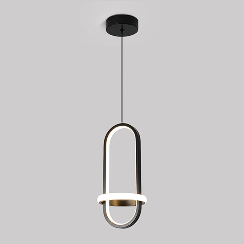 Chambre à coucher lampe suspendue moderne kit d'éclairage pendentif en aluminium linéaire avec 2 lumières