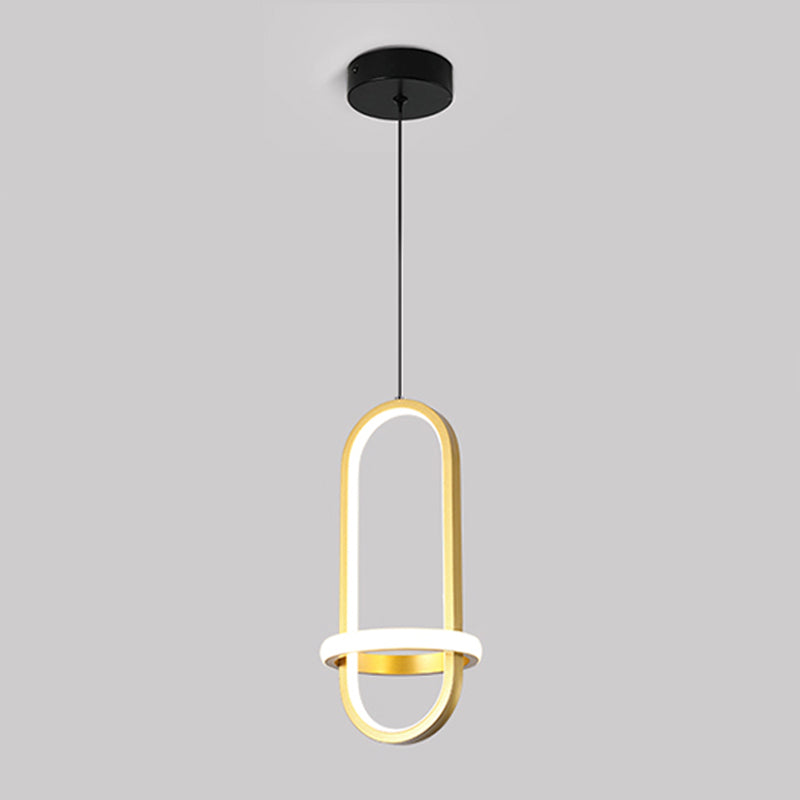 Chambre à coucher lampe suspendue moderne kit d'éclairage pendentif en aluminium linéaire avec 2 lumières