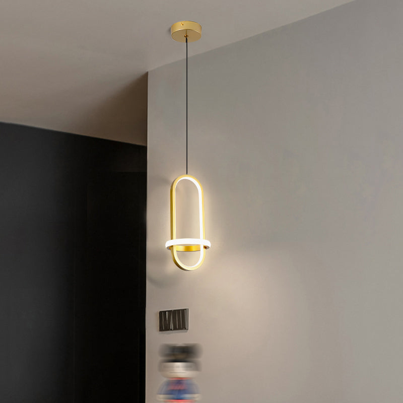 Chambre à coucher lampe suspendue moderne kit d'éclairage pendentif en aluminium linéaire avec 2 lumières