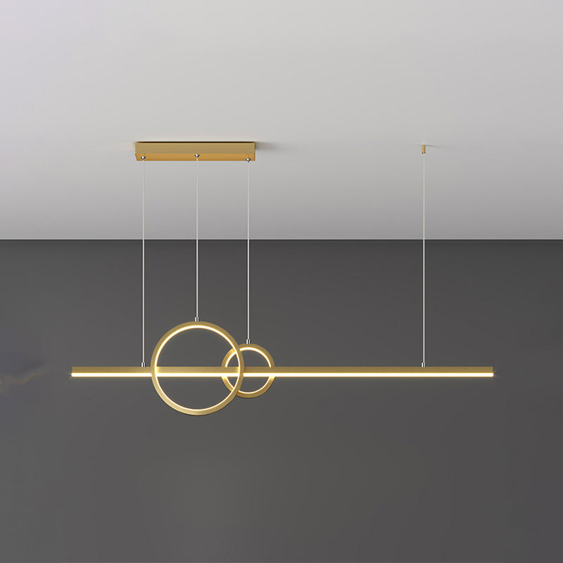 Moderne Metal-Insel-Leuchten-Leuchte Geometrie 3-Licht-LED-LED-Lampe mit Acrylschatten