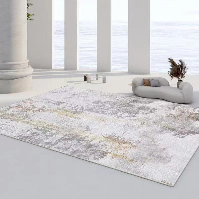 Brown Graphic Rug Polyester Casual Rug Non-Slip Backing Rug for Drawing Room