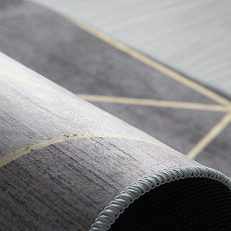 Atrovirens Pattern Rug Polyester Modern Rug Non-Slip Backing Rug for Living Room